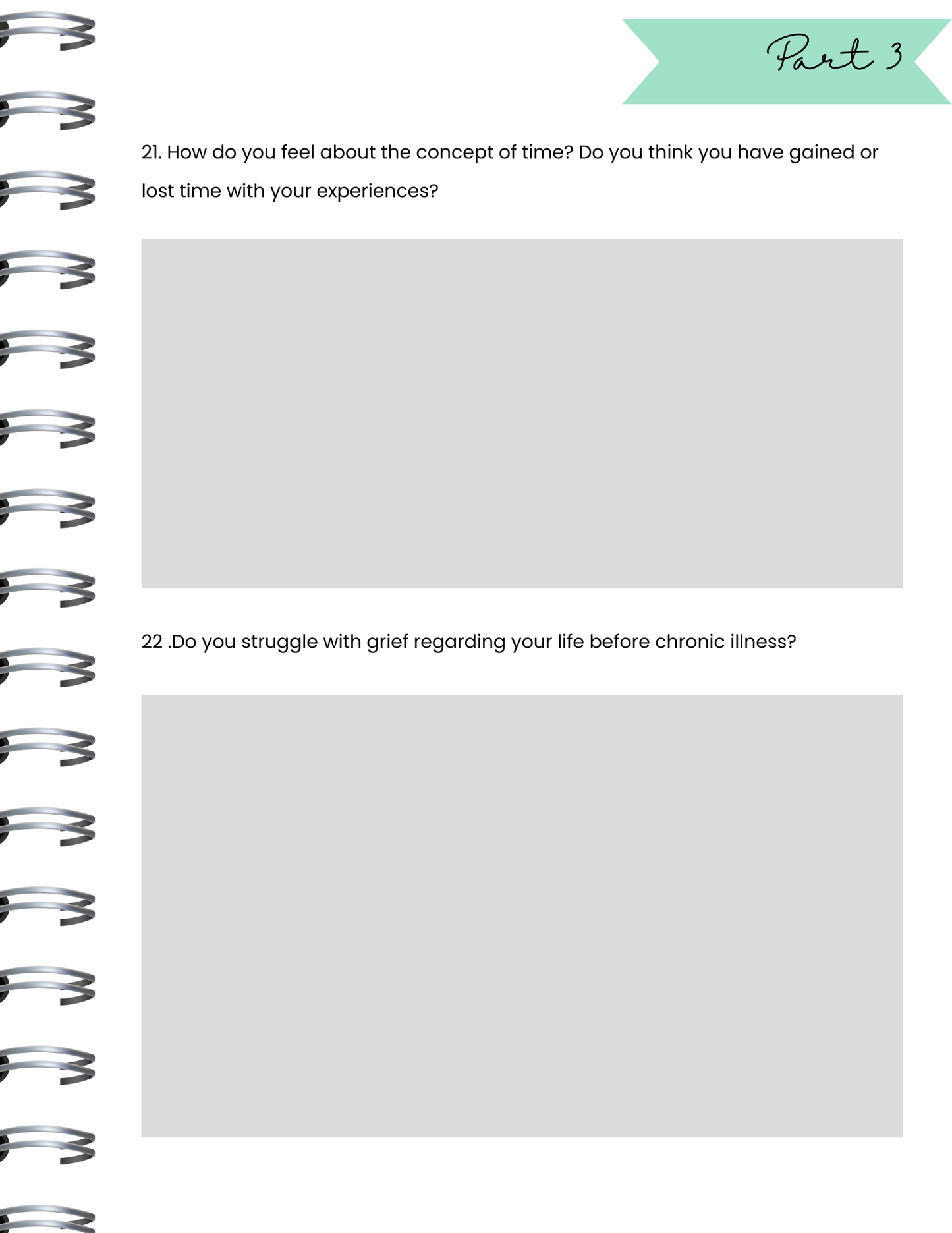 Chronic Illness Reflection Journal Digital Planner