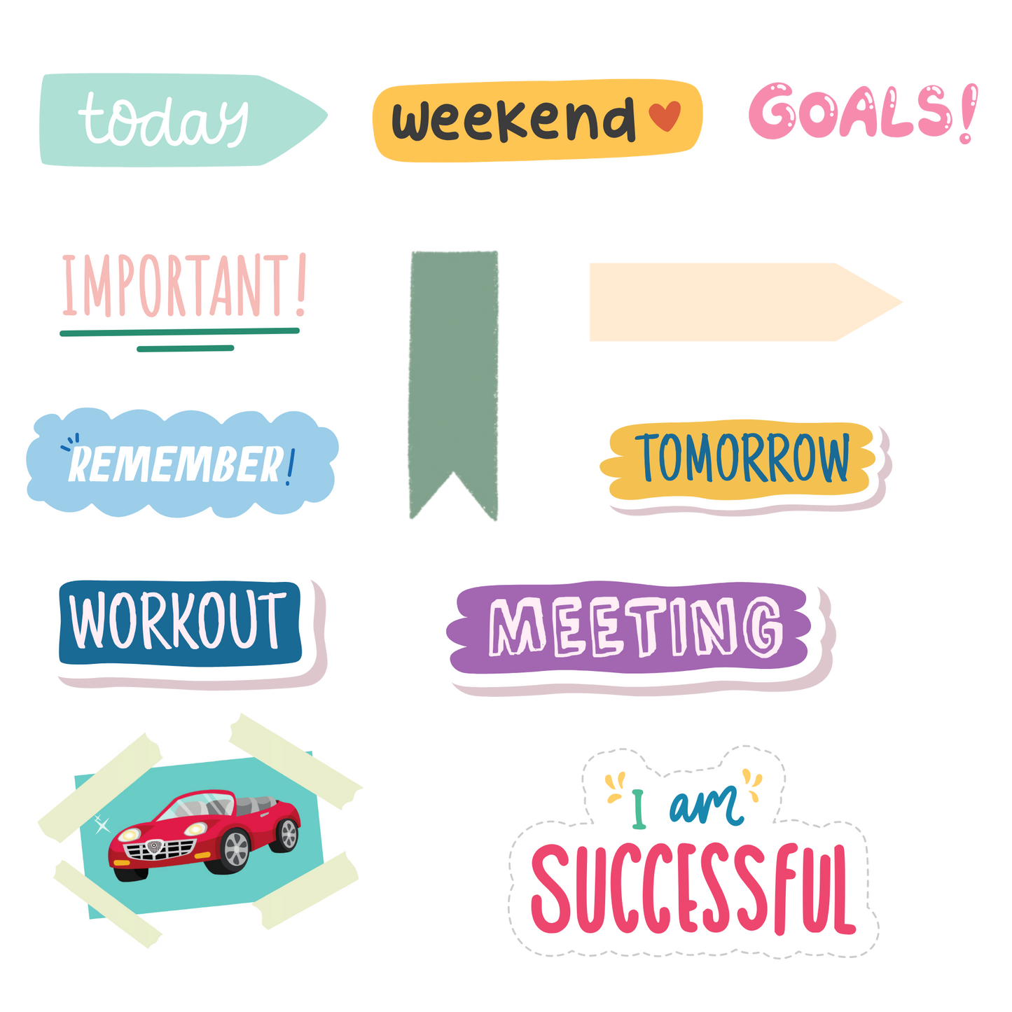 Digital Sticker Pack - 50 Fun & Creative Designs to Elevate Your Planner & Projects! ✨
