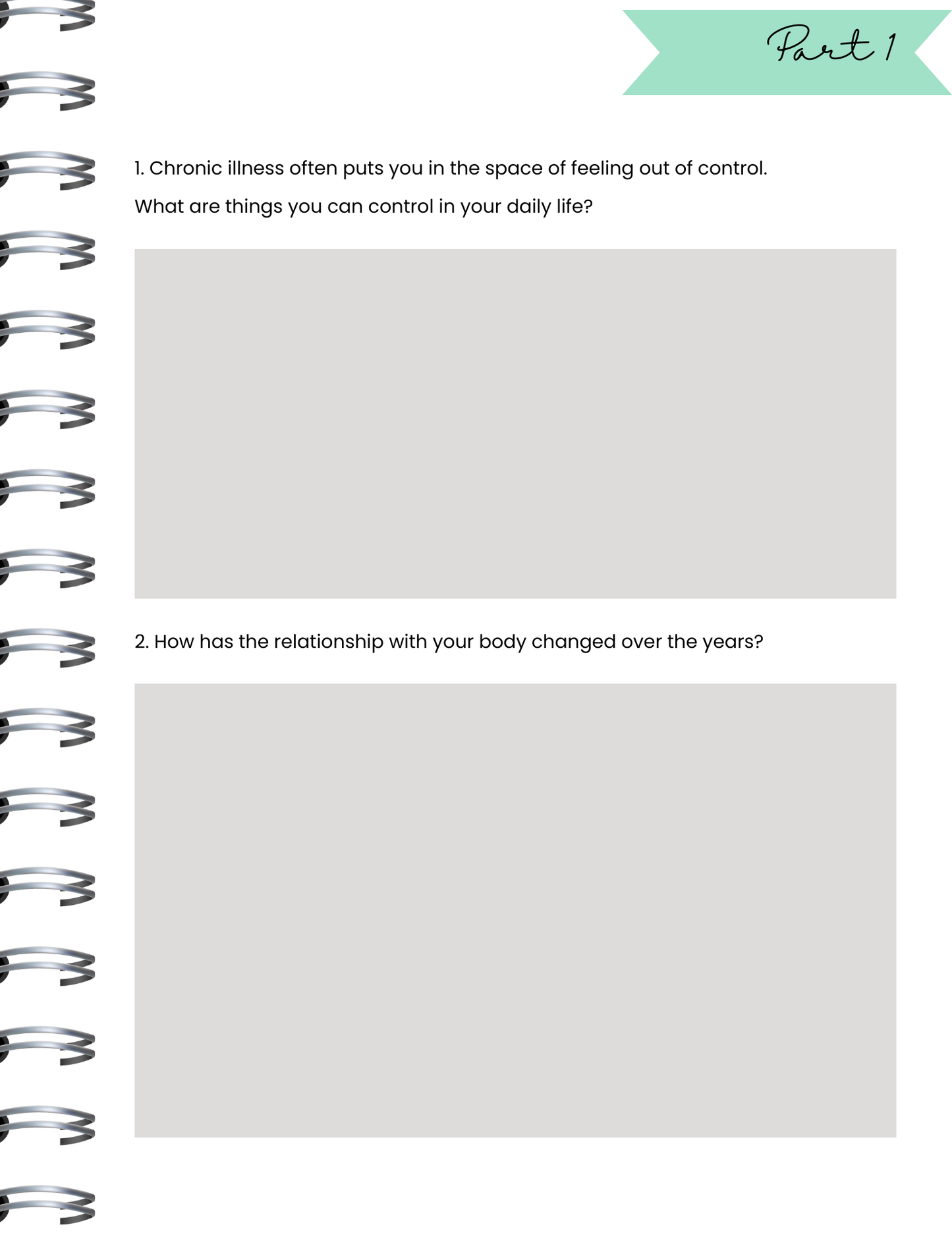 Chronic Illness Reflection Journal Digital Planner