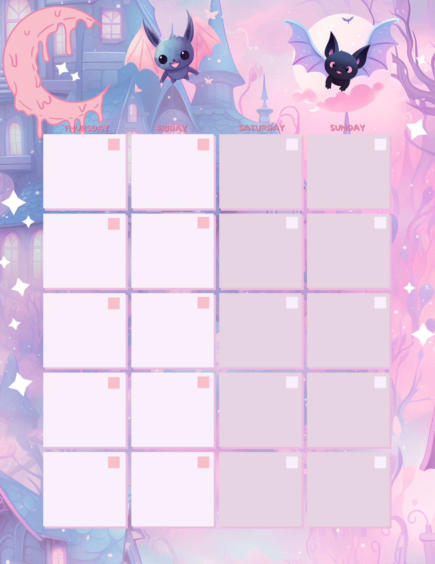 PASTEL GOTH PRINTABLE PLANNER