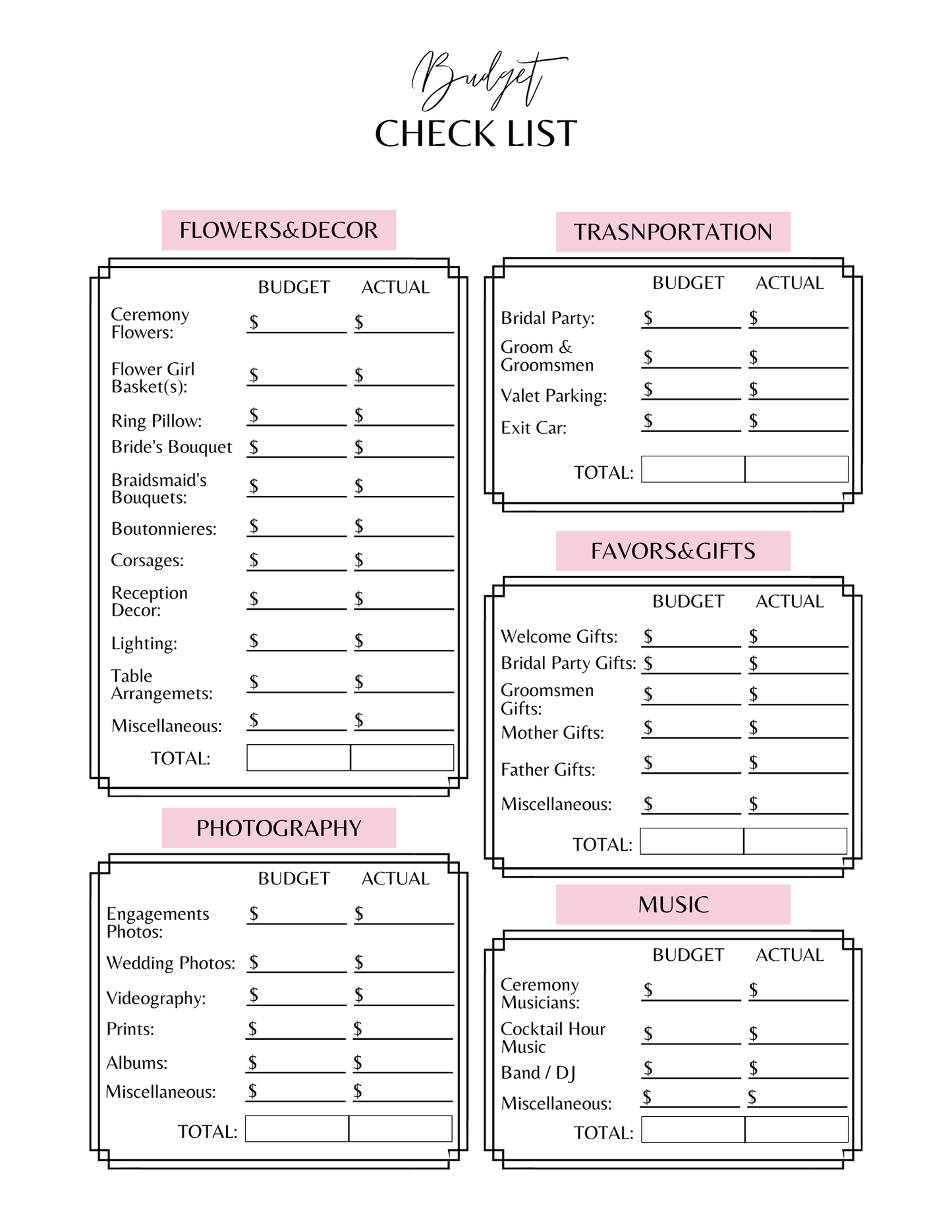Wedding Digital Planner