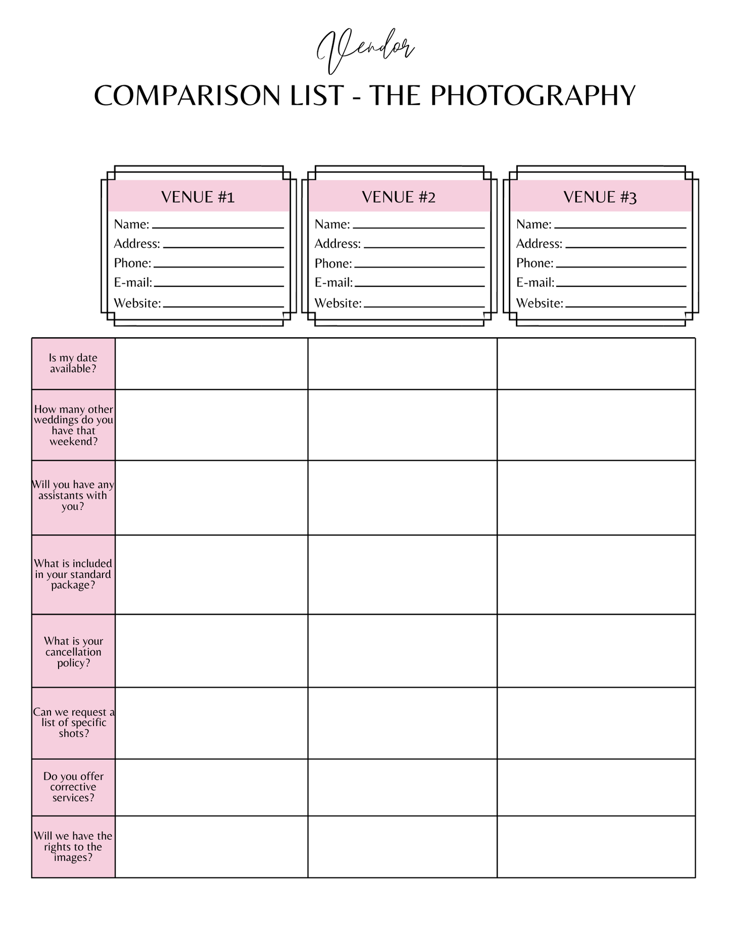 Wedding Digital Planner