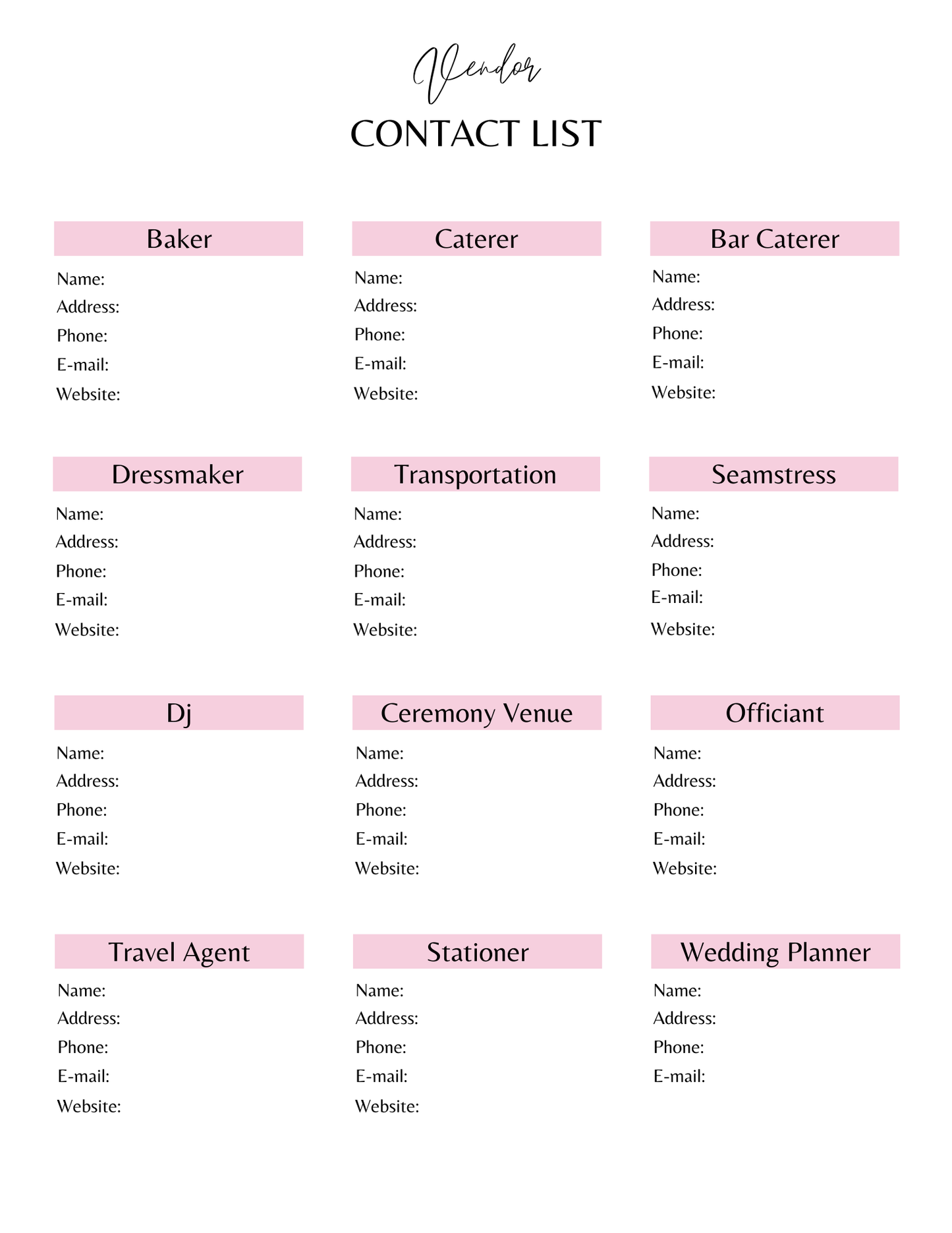 Wedding Digital Planner