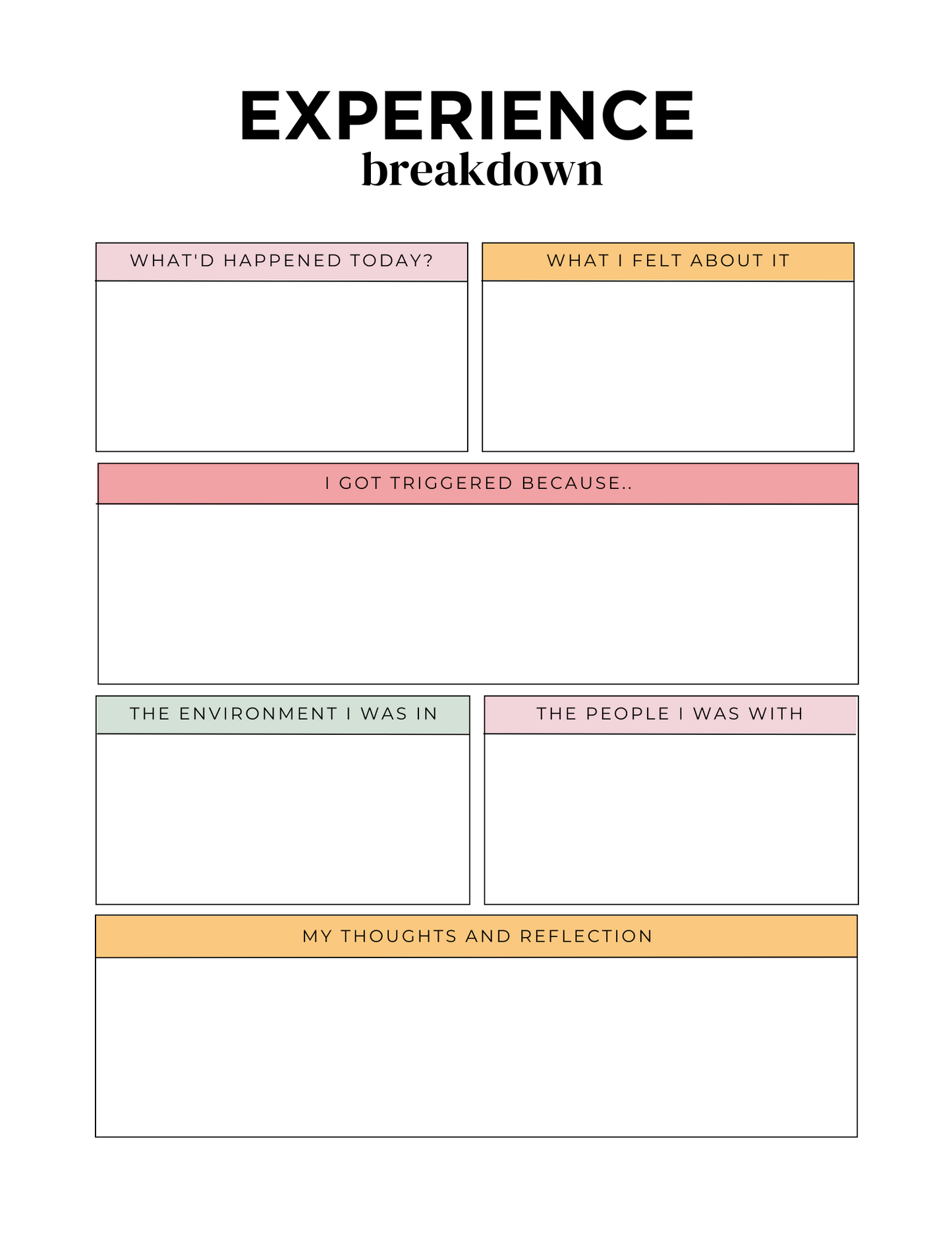PTSD & Trauma Processing Workbook
