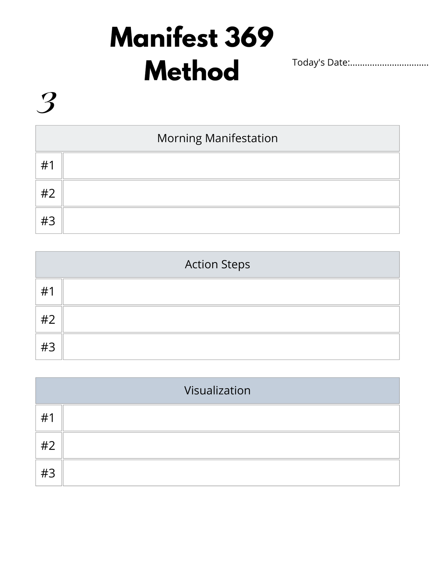 Manifest Journal Digital Planner