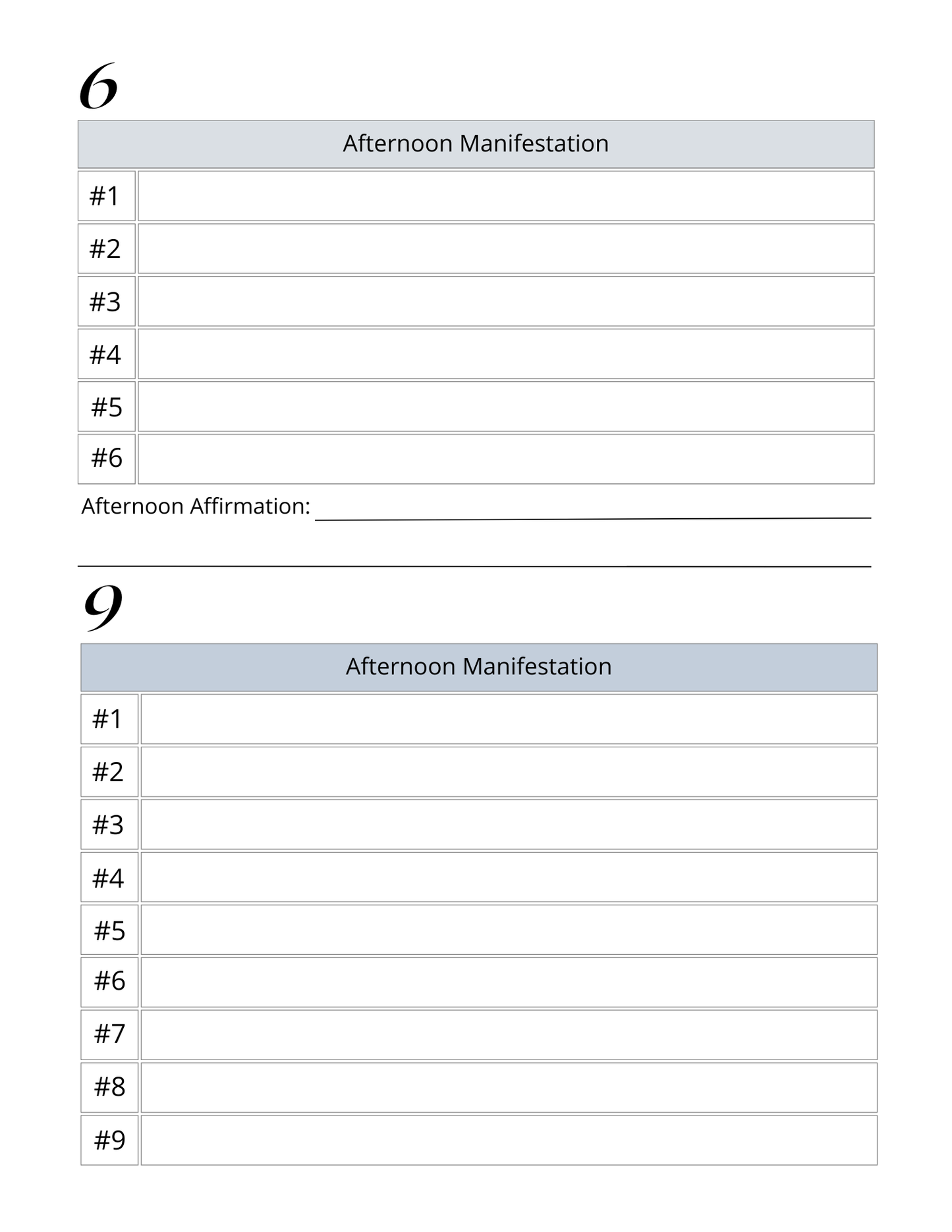 Manifest Journal Digital Planner