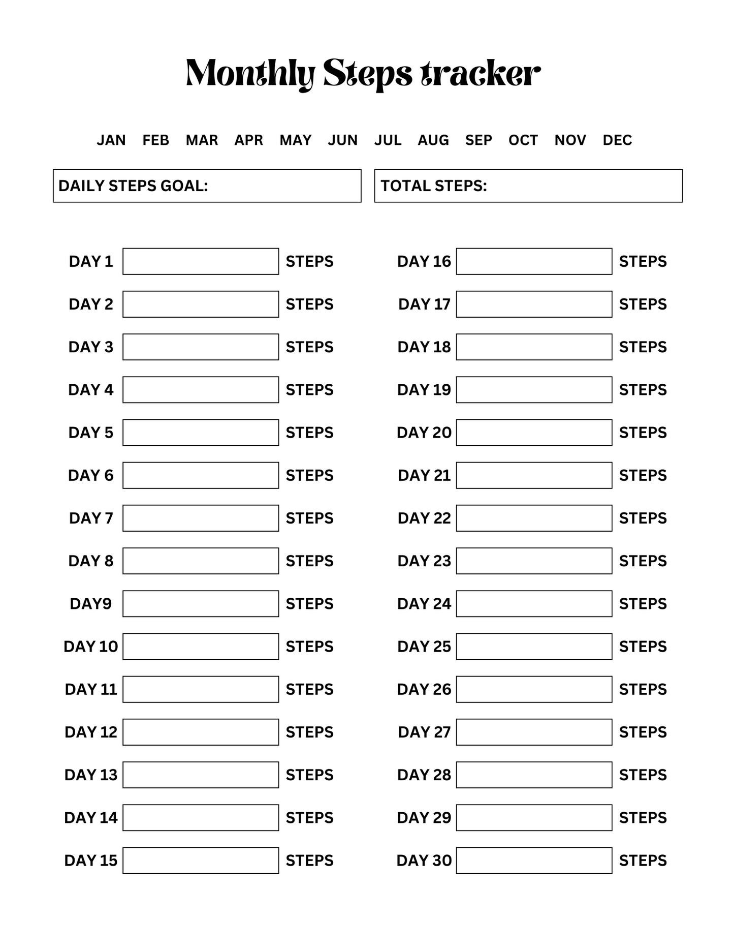 Fitness Digital Planner