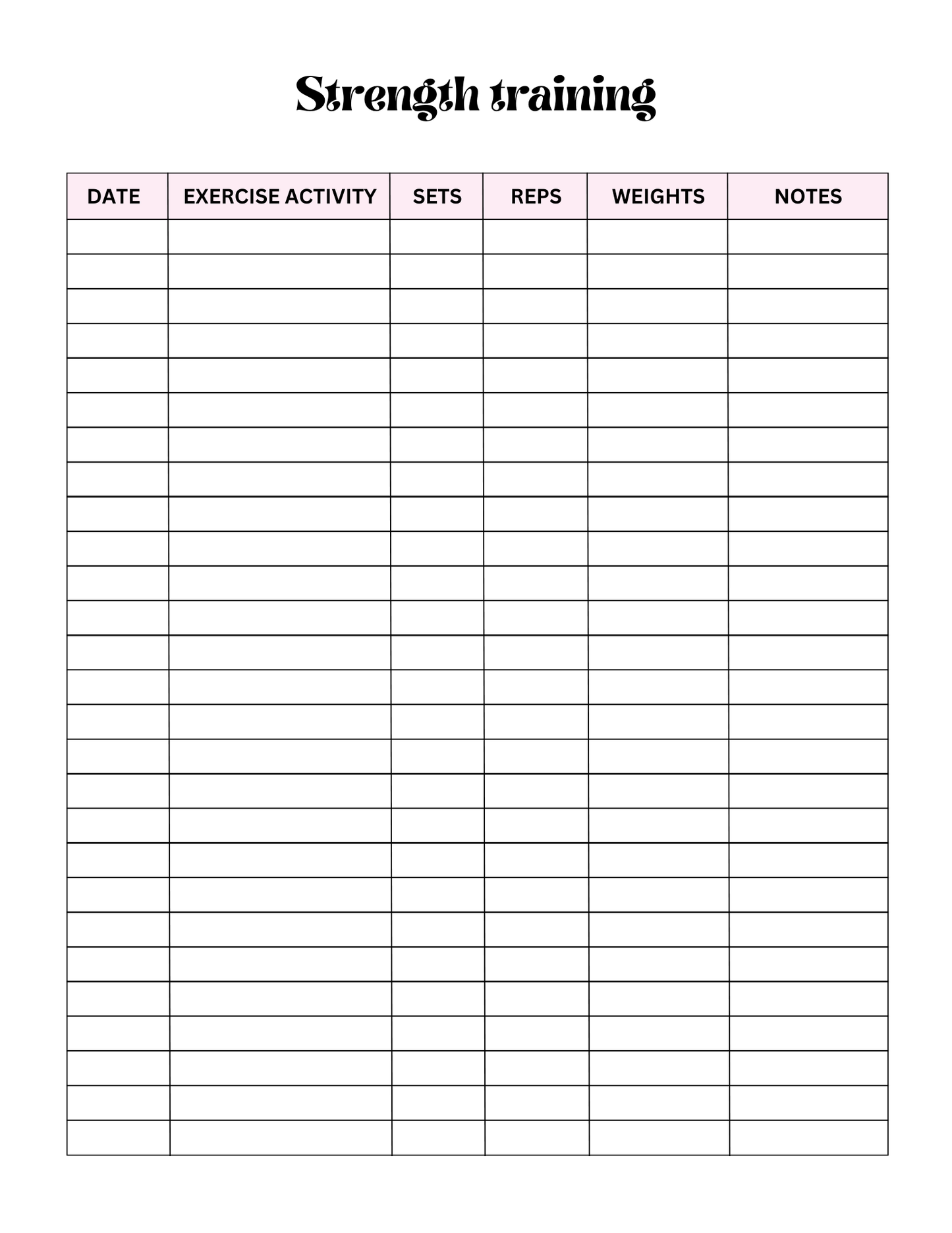 Fitness Digital Planner