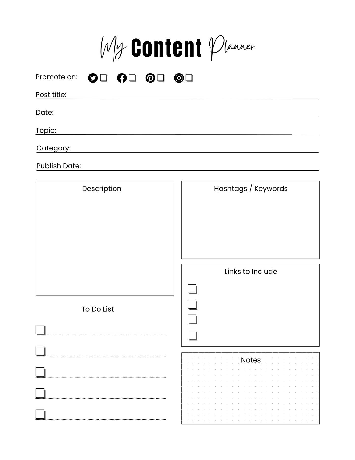 Social Media Planner