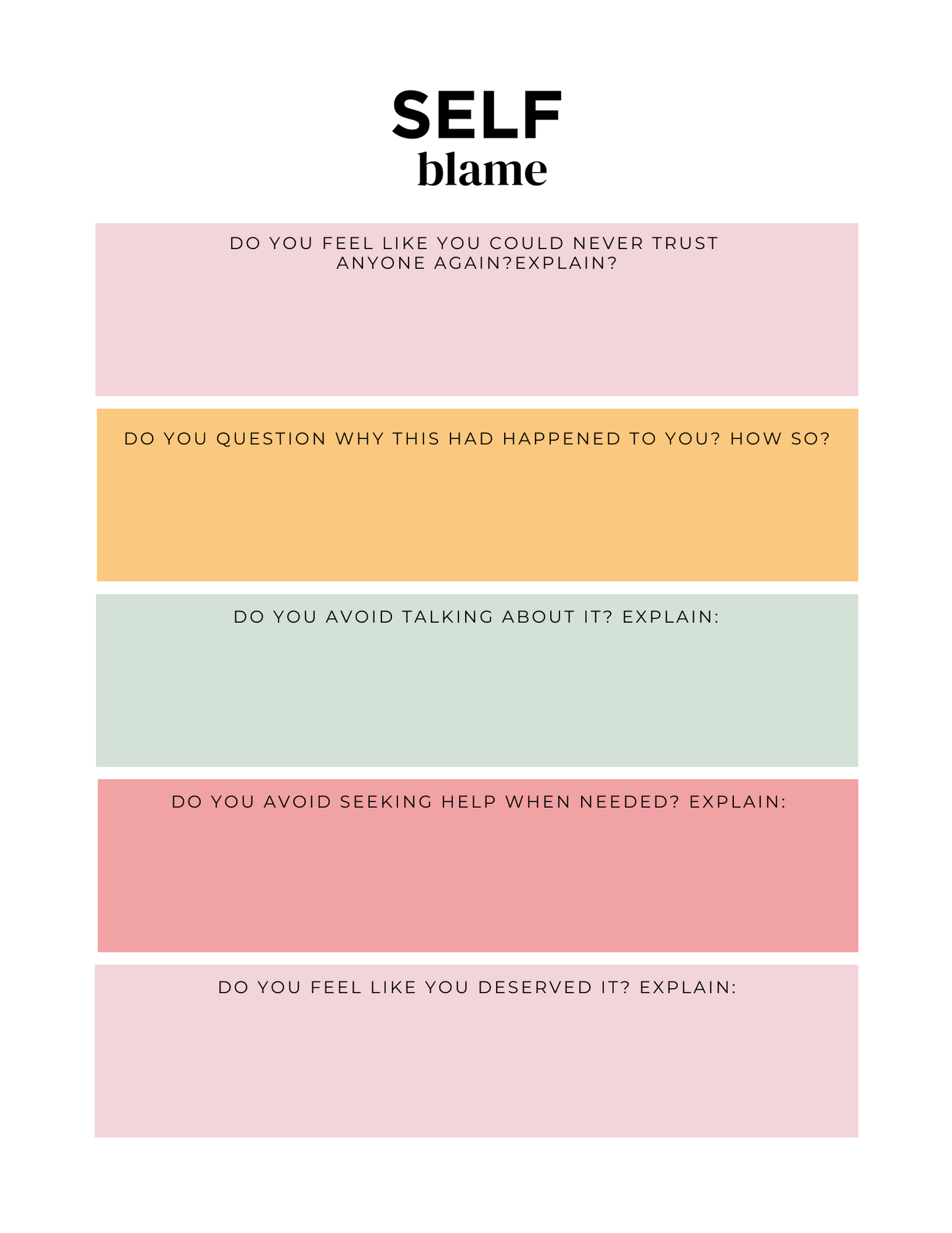 PTSD & Trauma Processing Workbook