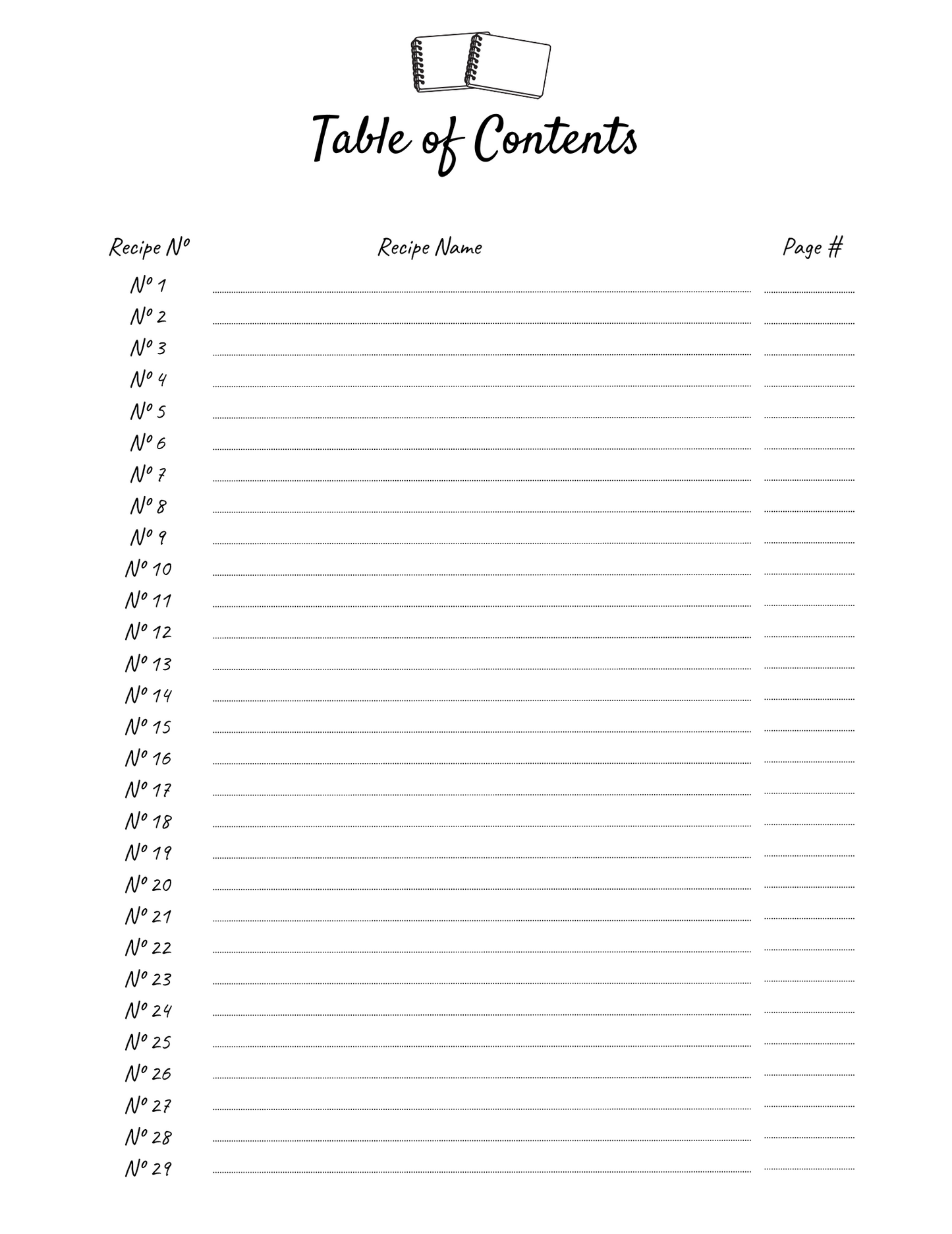 Recipe Book Digital Planner