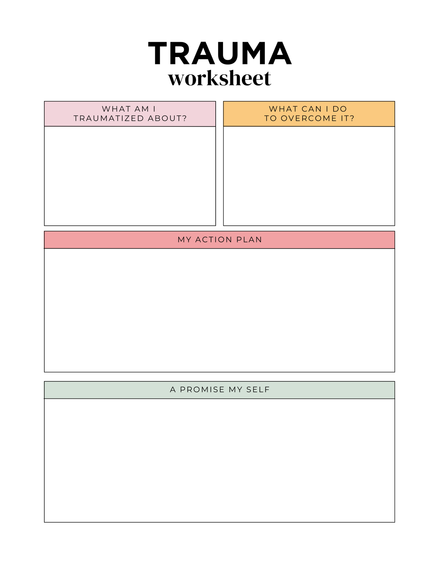 PTSD & Trauma Processing Workbook