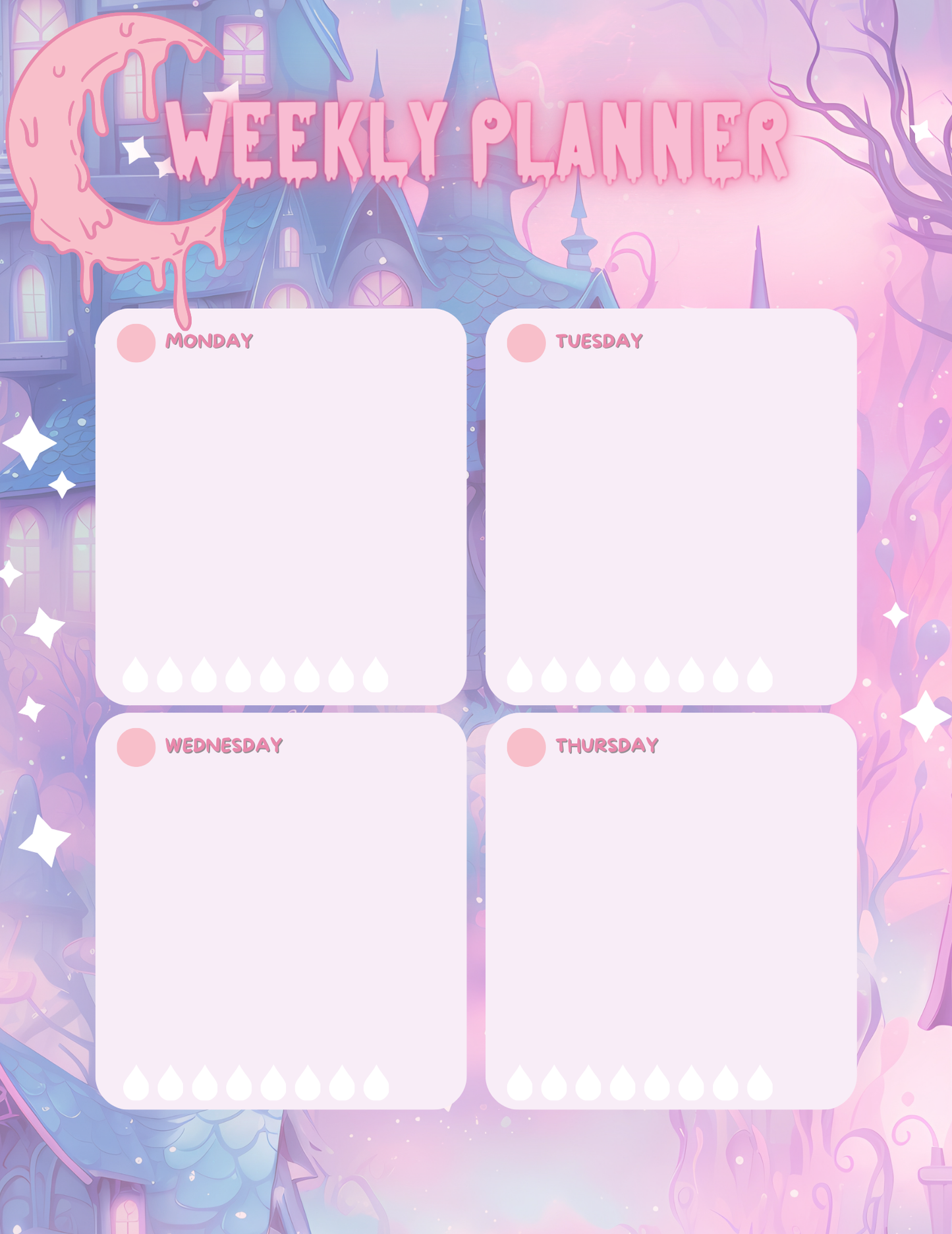 PASTEL GOTH PRINTABLE PLANNER
