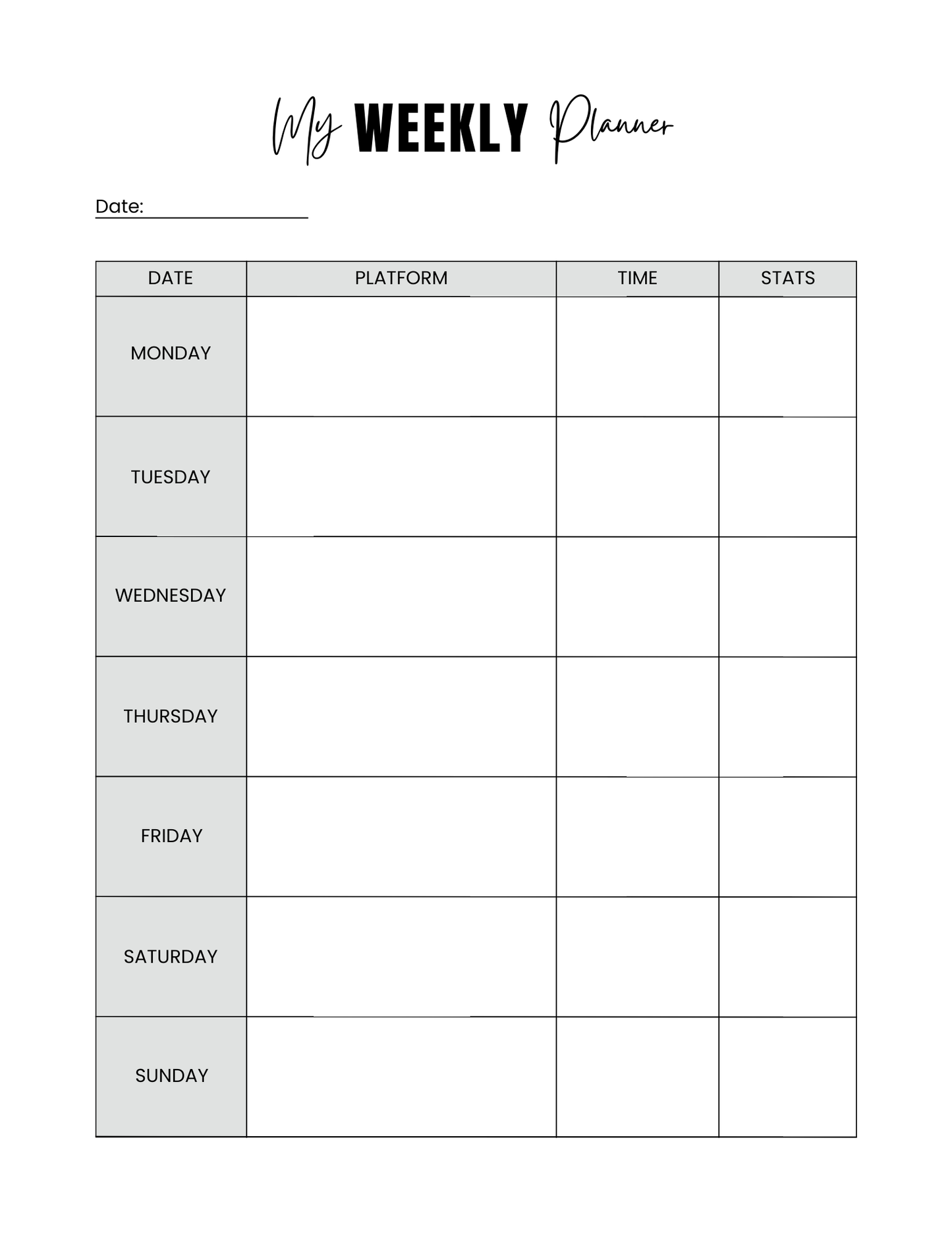 Social Media Planner