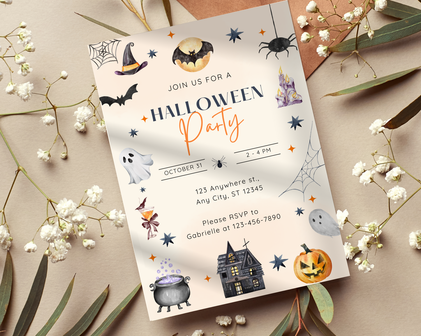 Halloween party invitations