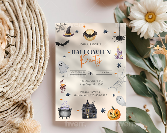 Halloween party invitations