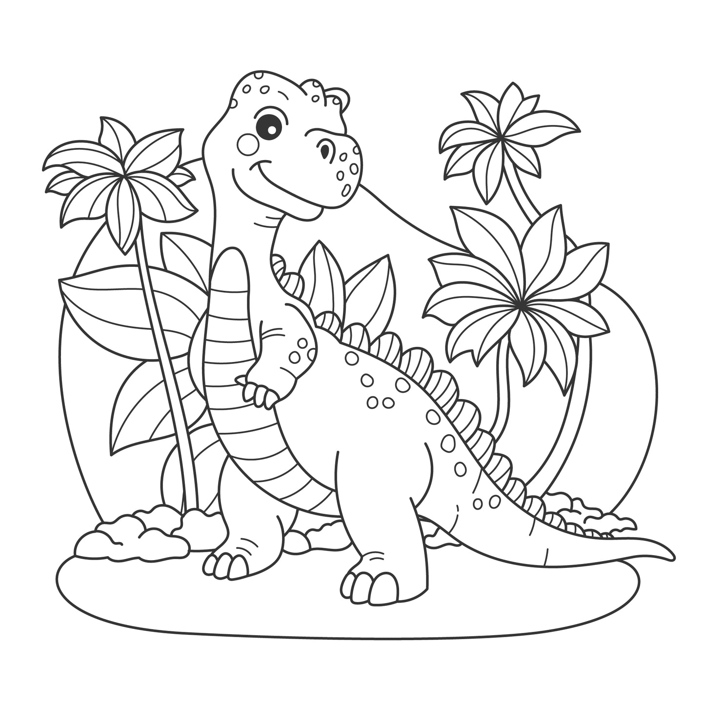 25 Pages Dinosaurs Coloring Sheet