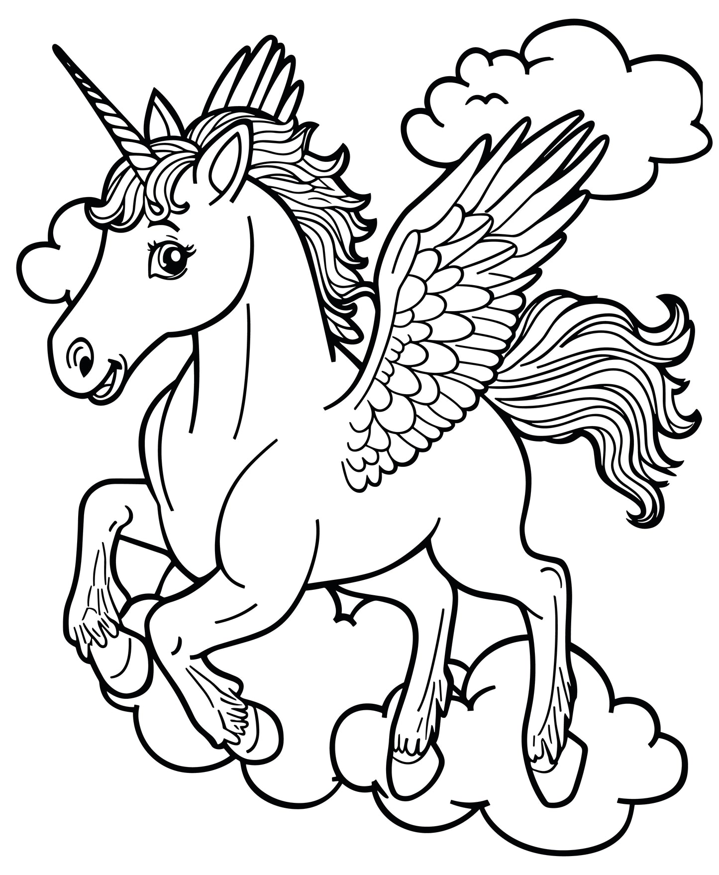 100 Pages Unicorns Coloring Sheet