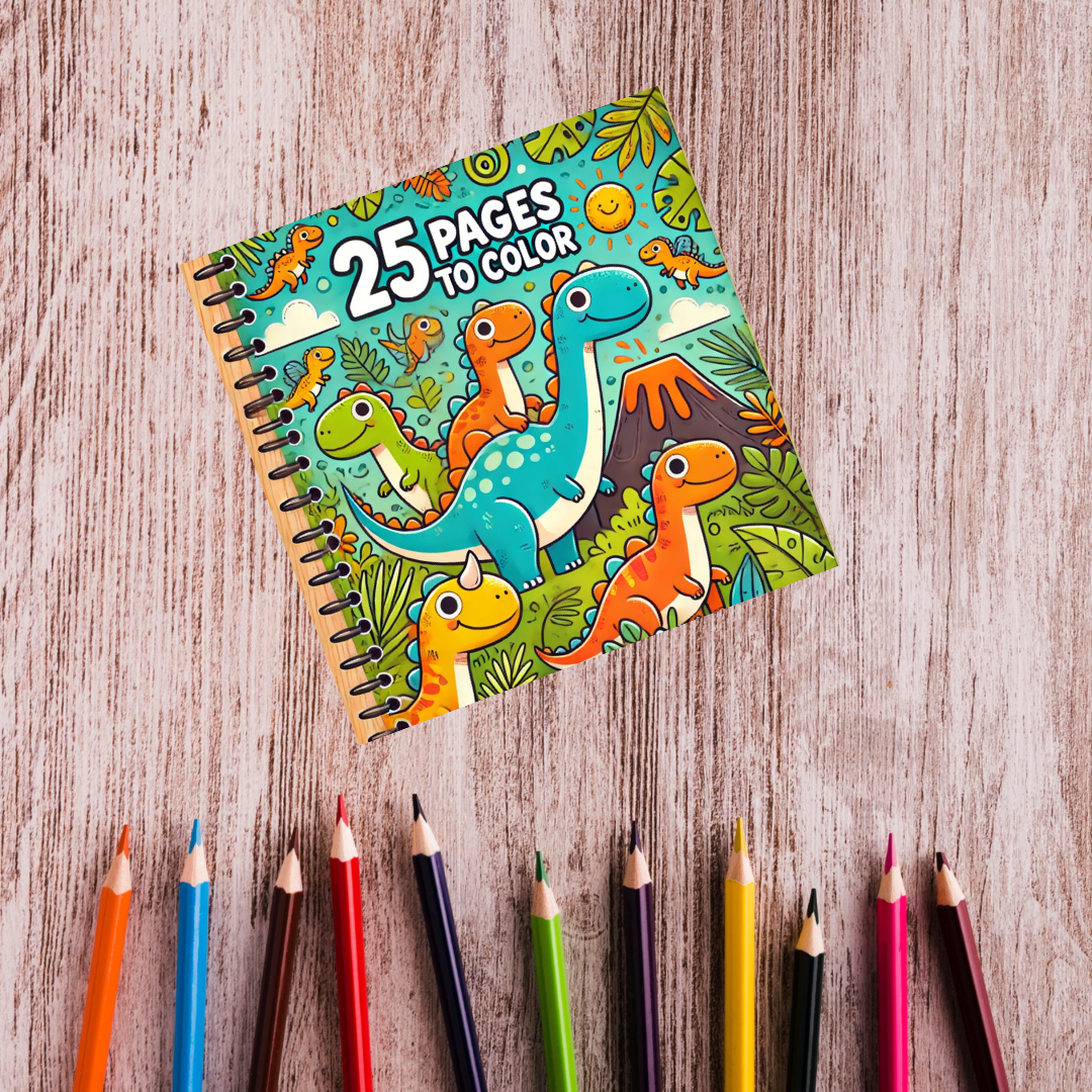 25 Pages Dinosaurs Coloring Sheet